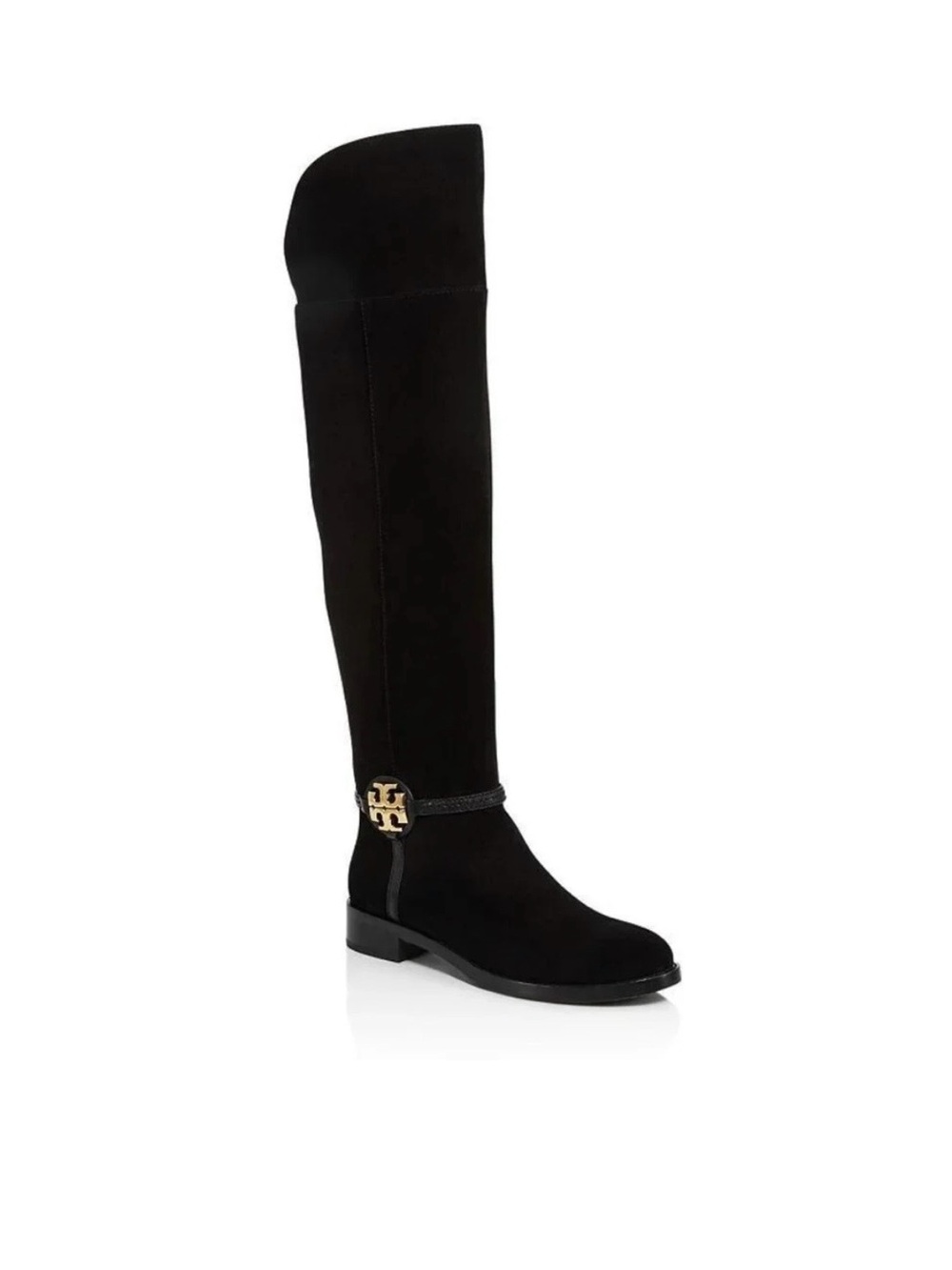 Tory Burch Miller Over-the-Knee Suede Black Boots